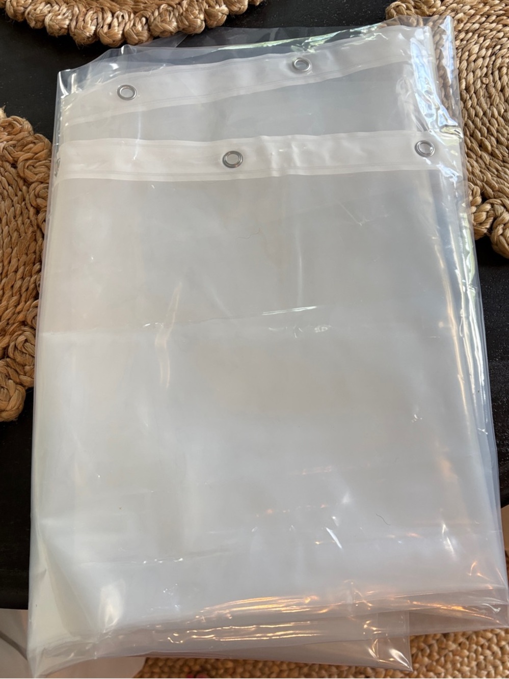 Shower curtain liner.  Never used, not in packaging.  Didn’t fit stall.